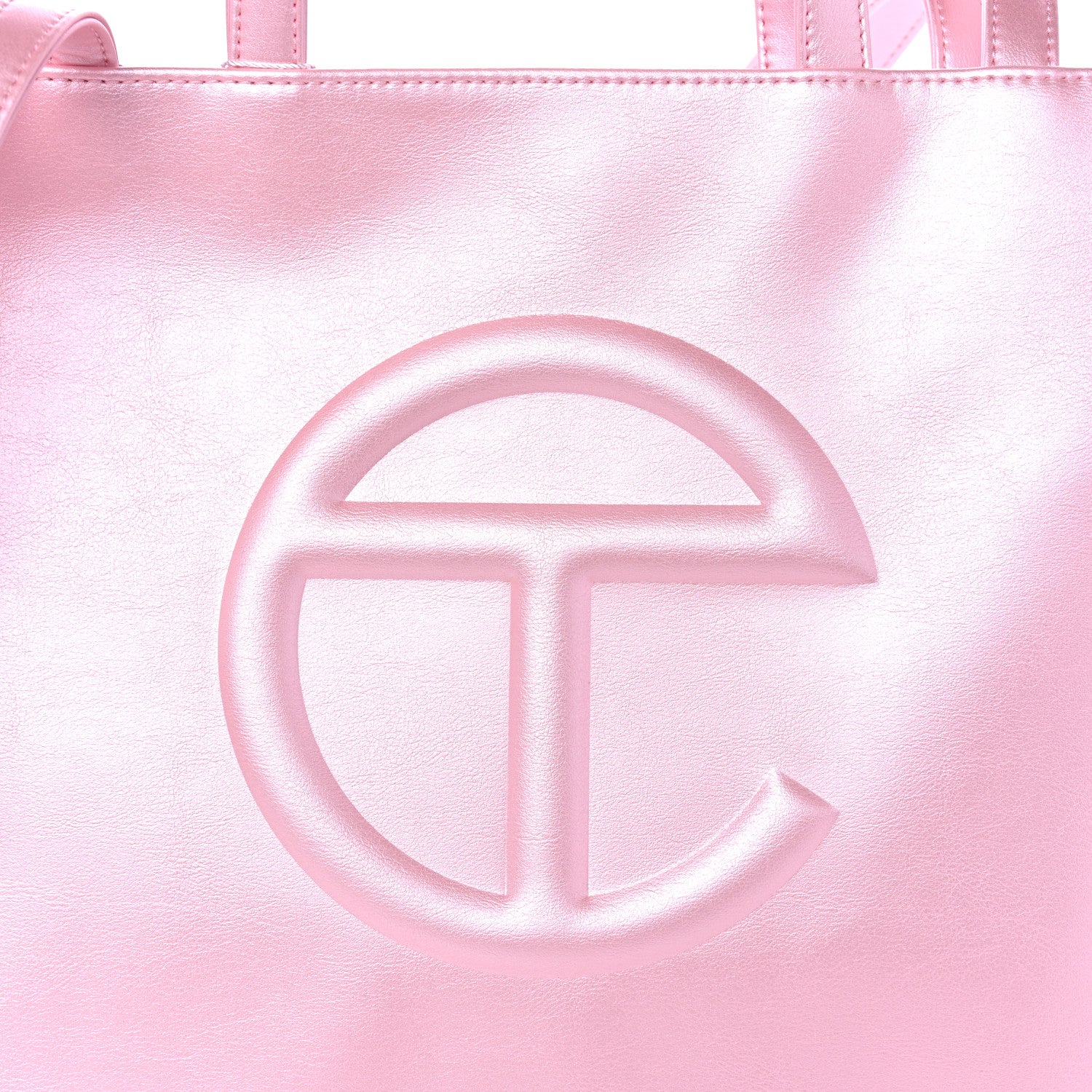 Telfar Metallic Vegan Leather Medium Shopping Bag Ballerina 8 of 10