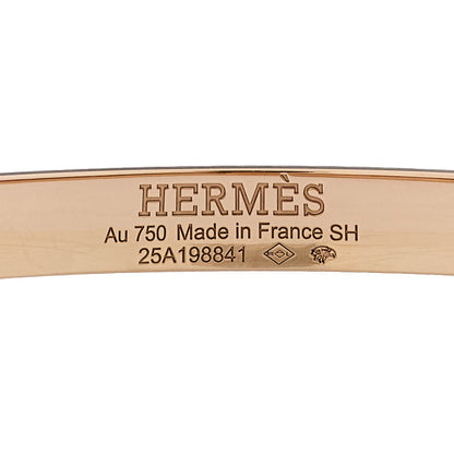 Hermes 18K Rose Gold Diamond PM Kelly Bracelet SH 3 of 4