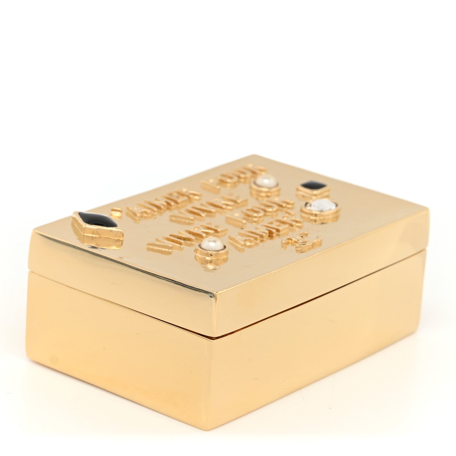 【新品未使用】CHANEL アクセサリーケースAIMER POUR VIVRE Chanel Metal Aimer Pour Vivre Jewelry Box Gold 1794021 – FASHIONPHILE