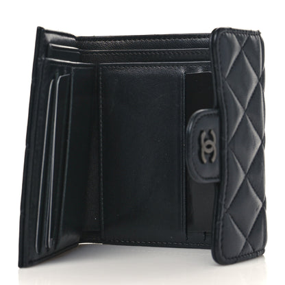 Chanel Lambskin Quilted Compact Flap Wallet So Black 6 of 10