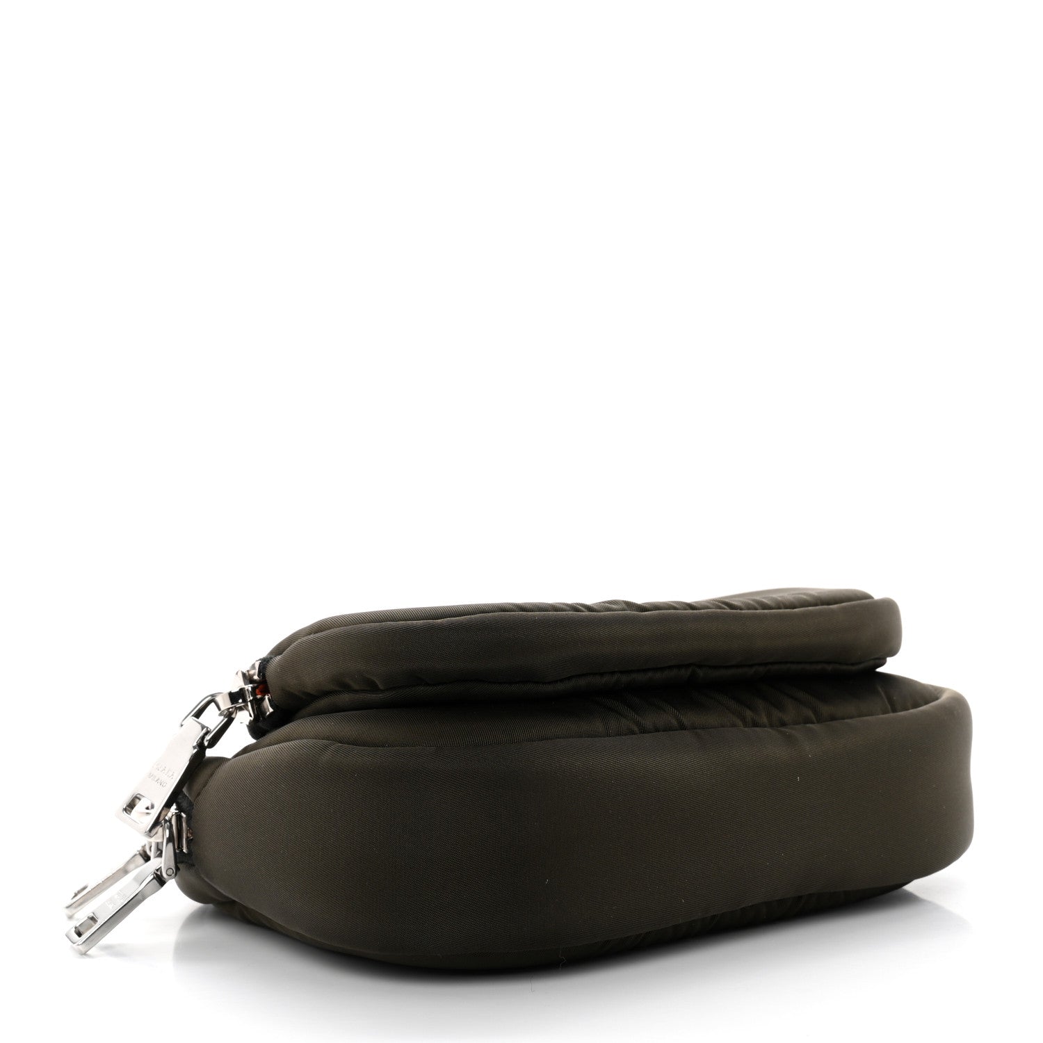 Prada Tessuto Nylon Pocket Wristlet Pouch Mimetico Black 4 of 6