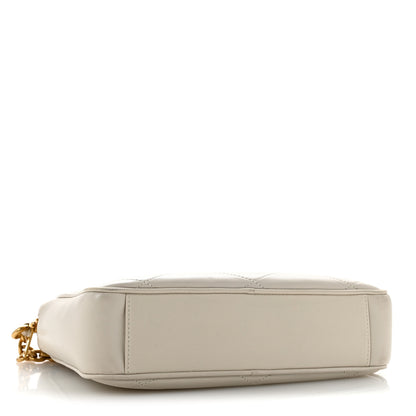 Saint Laurent Lambskin Quilted Le Maillon Chain Strap Crossbody Crema Soft 4 of 12