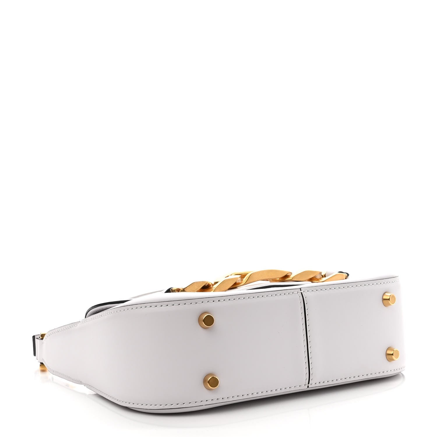 Valentino Garavani Calfskin Small Vlogo Chain Shoulder Bag Optic White 4 of 9