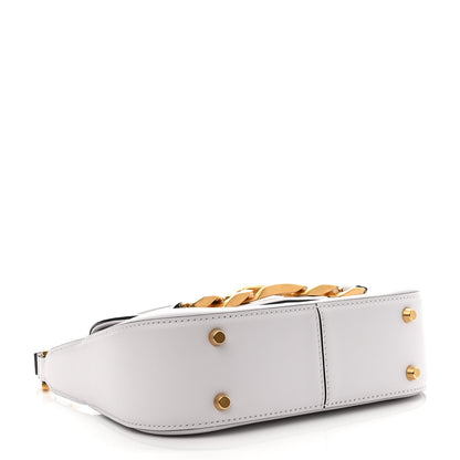 Valentino Garavani Calfskin Small Vlogo Chain Shoulder Bag Optic White 4 of 9