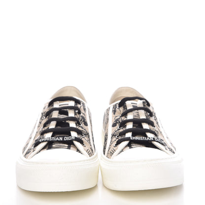 Christian Dior Canvas Toile De Jouy Embroidered Womens Walk'N'Dior Low Top Sneakers 39 Black 2 of 8