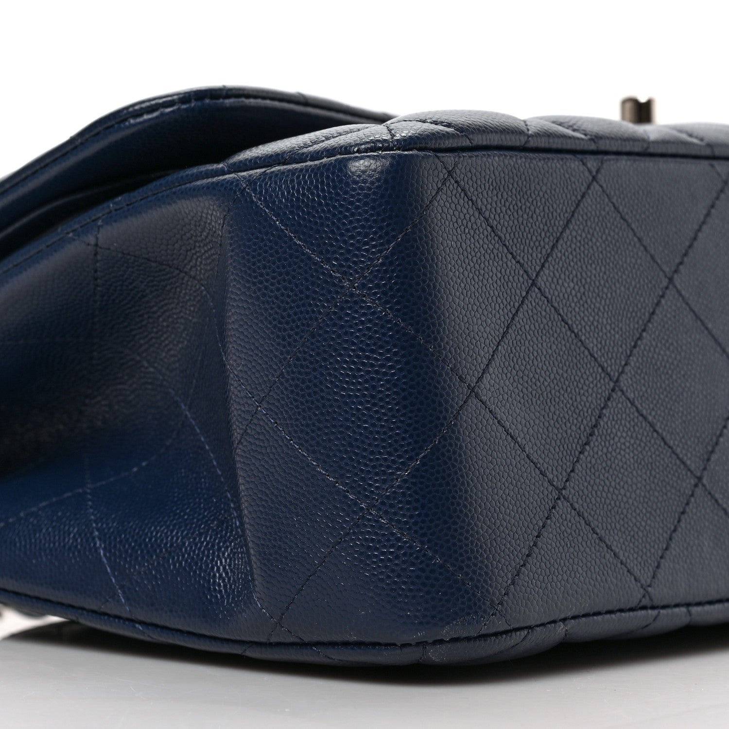 Chanel Caviar Quilted Jumbo Double Flap Navy Blue 8 of 9