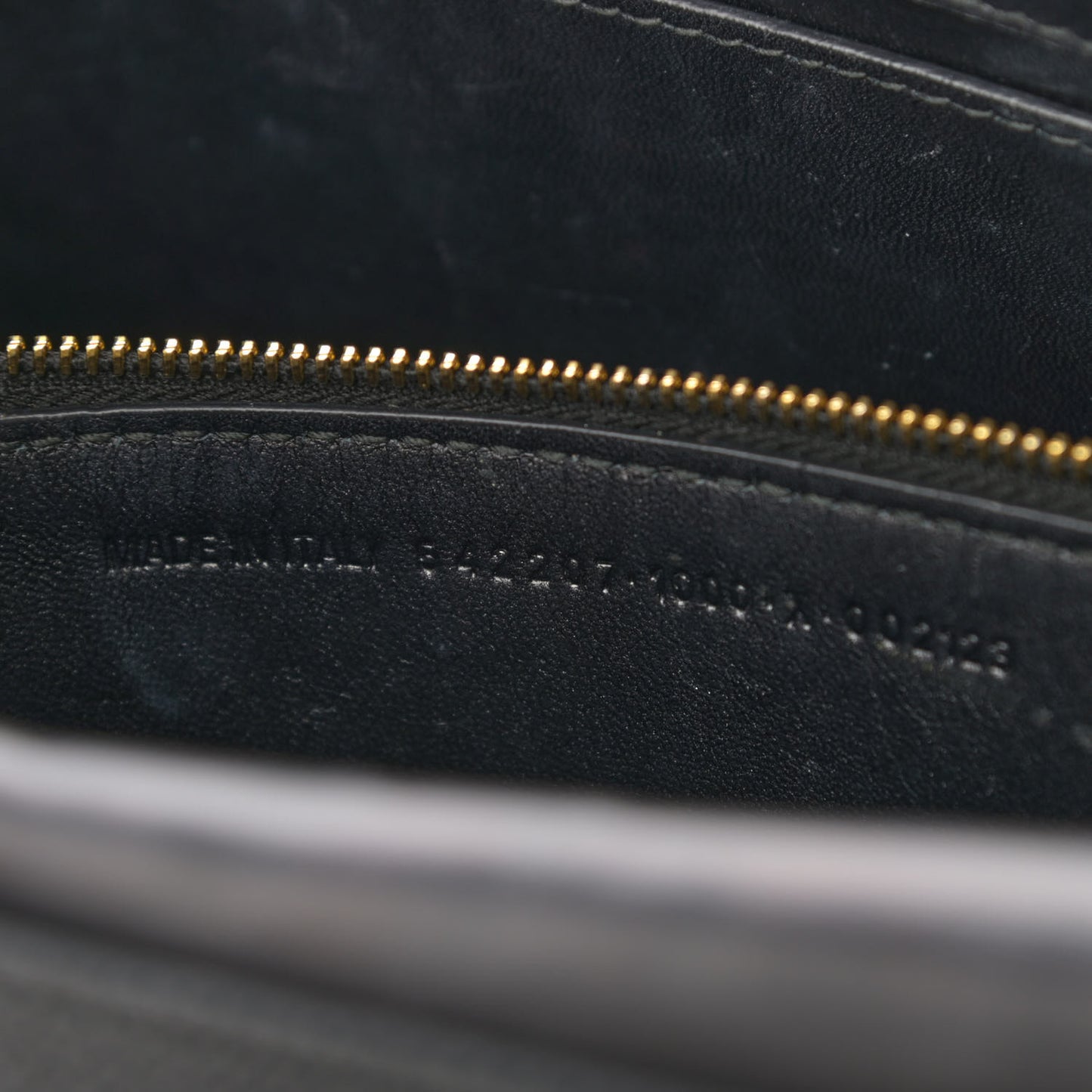Signature Grained Calfskin Logo S Ville Day Bag Black
