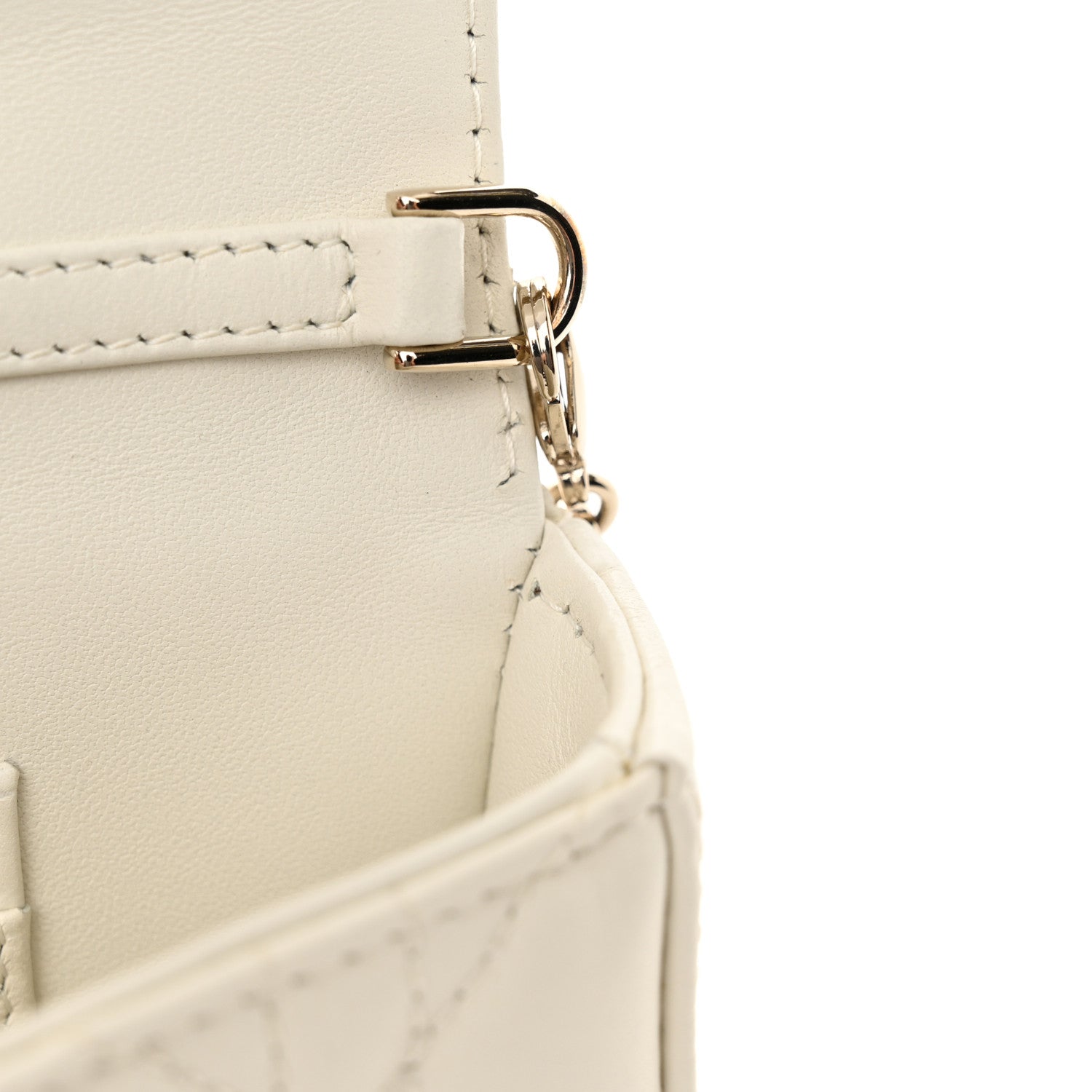 Christian Dior Lambskin Cannage Dior Talk Phone Pouch Latte 10 of 11