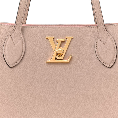 Louis Vuitton Grained Calfskin Lockme Shopper Greige 8 of 12