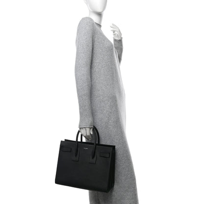 Saint Laurent Grained Calfskin Small Sac De Jour Black 2 of 11