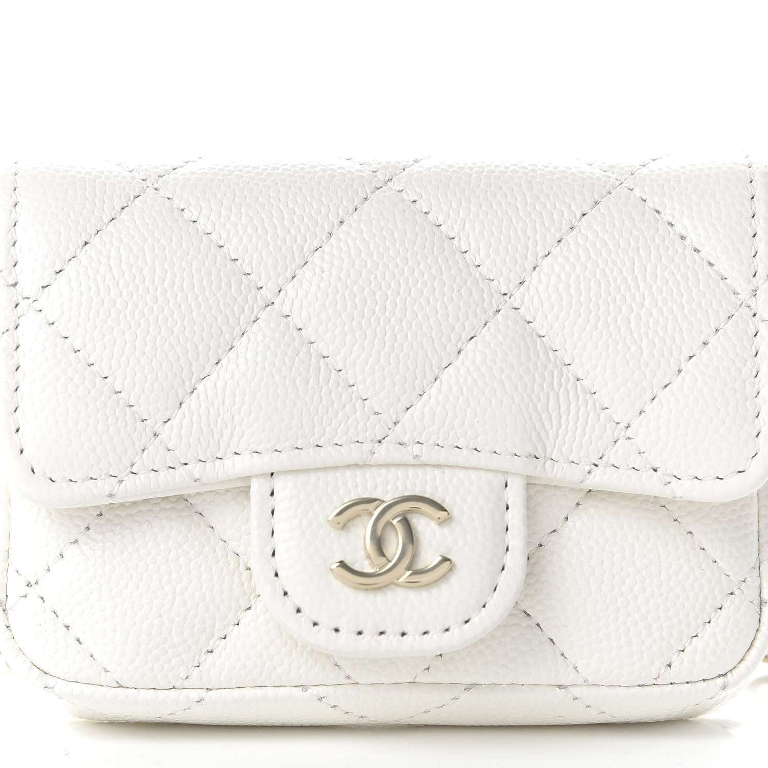 Chanel Caviar Quilted Belt Bag White 11 of 12