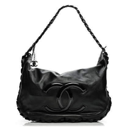 Chanel Calfskin Modern Chain Rhodoid Hobo Black 1 of 8