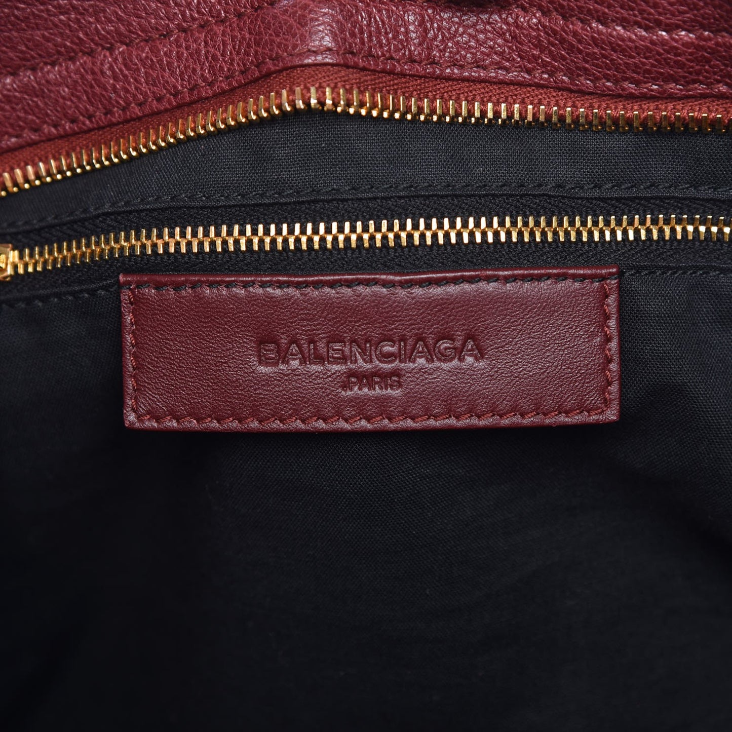 Chevre Gold Metallic Edge Hardware City Bordeaux