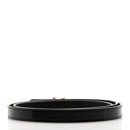 Louis Vuitton Patent Grosgrain Crystal 15mm LV Gram Belt 90 36 Black 2 of 7