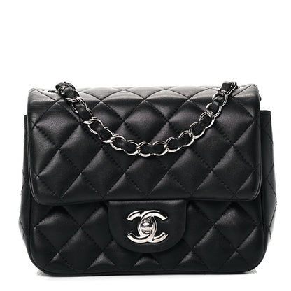 Chanel Lambskin Quilted Mini Square Flap Black 1 of 9