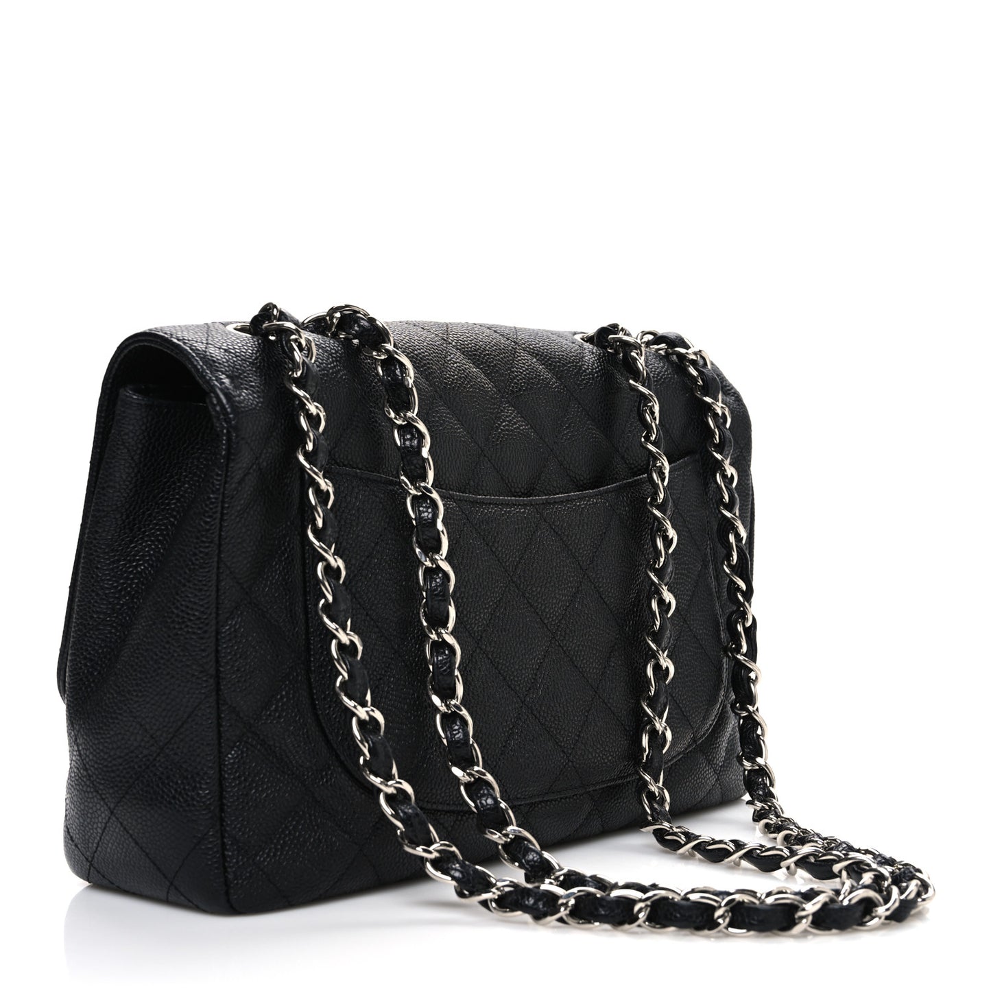 Caviar Quilted Jumbo Single Flap Black