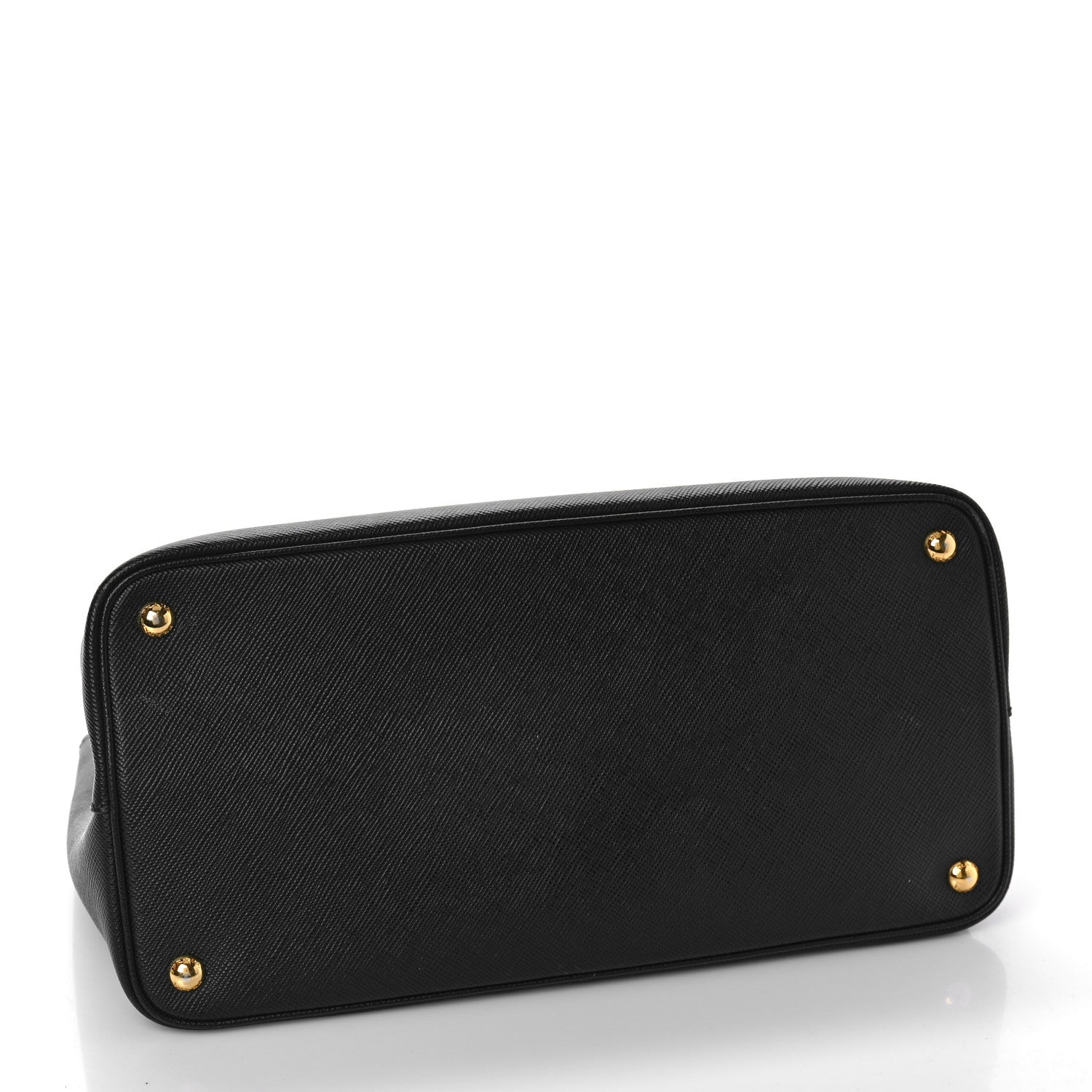 Prada Saffiano Cuir Large Double Bag Black Mughetto 4 of 10