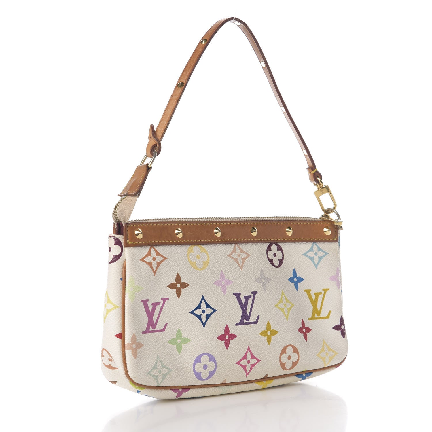 Louis Vuitton Monogram Multicolor Pochette Accessories White 2 of 11