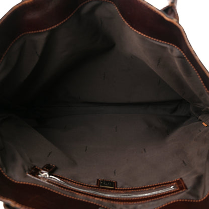 Fendi Zucca Calfskin Shopping Tote Tobacco 4 of 16