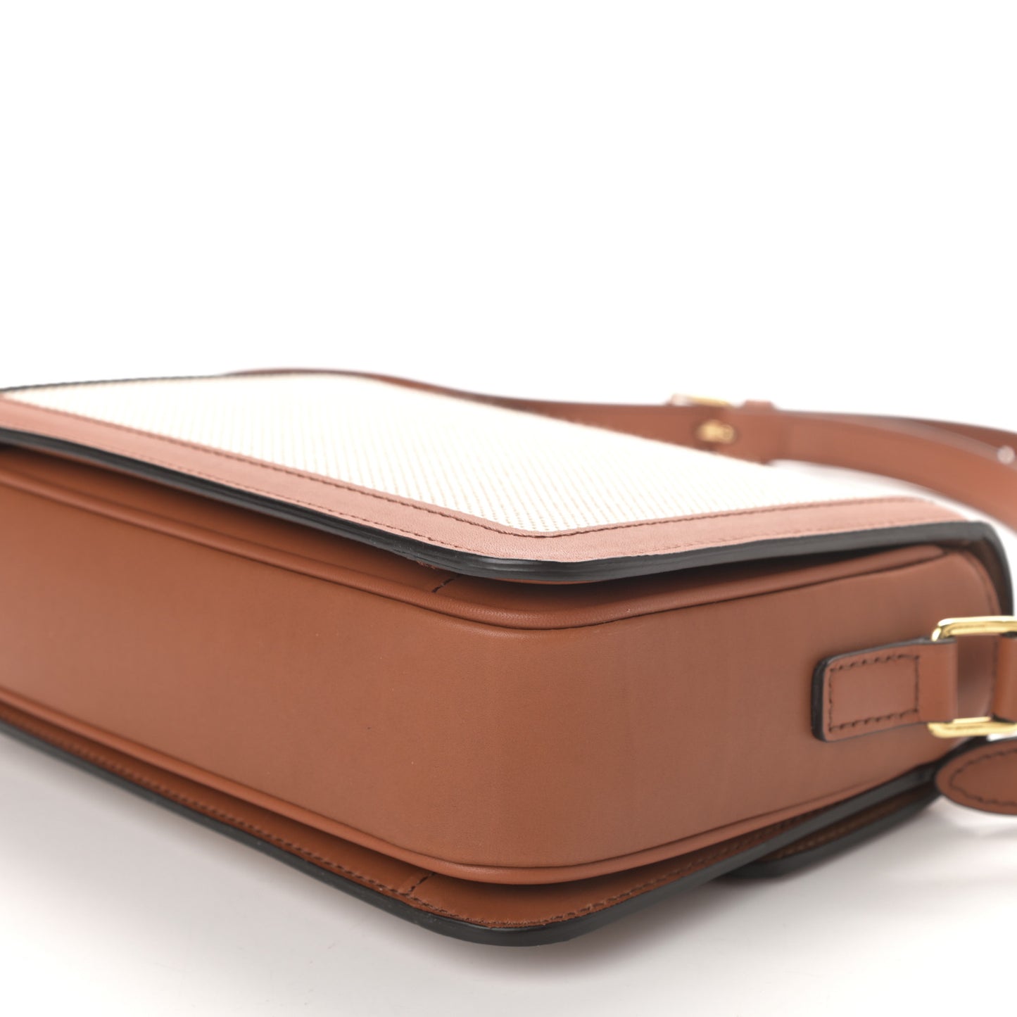 Textile Natural Calfskin Teen Triomphe White Tan