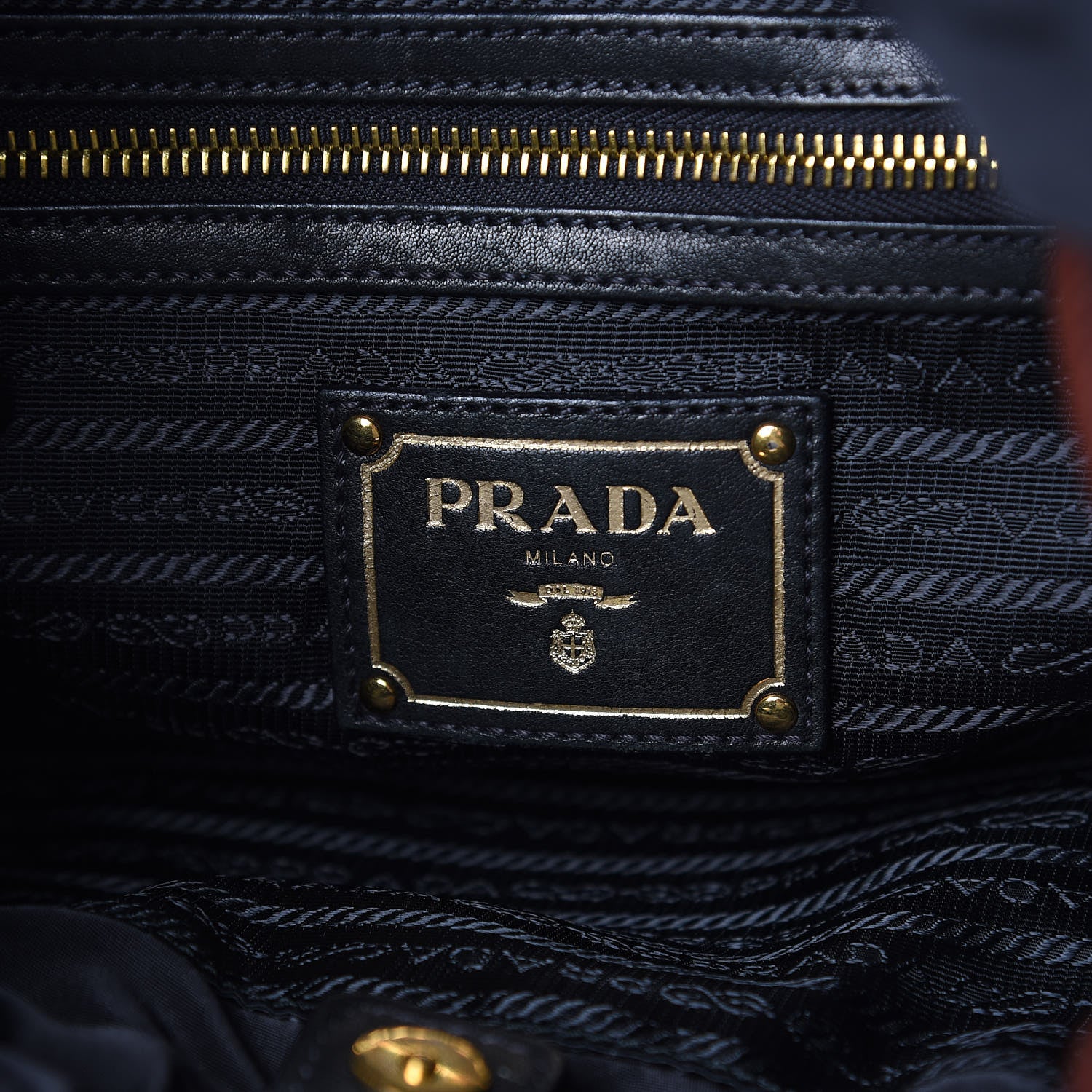 Prada Tessuto Nylon Jacquard Logo Tote Black 6 of 11