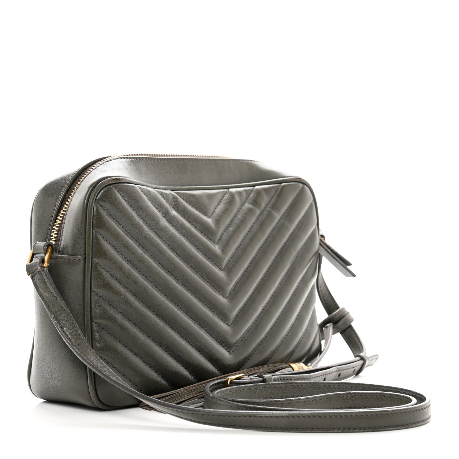 Saint Laurent Calfskin Matelasse Monogram Lou Camera Bag Pebble 3 of 12