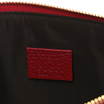 Gucci GG Supreme Monogram Tian Large Zip Pouch Beige Multicolor Red 9 of 10