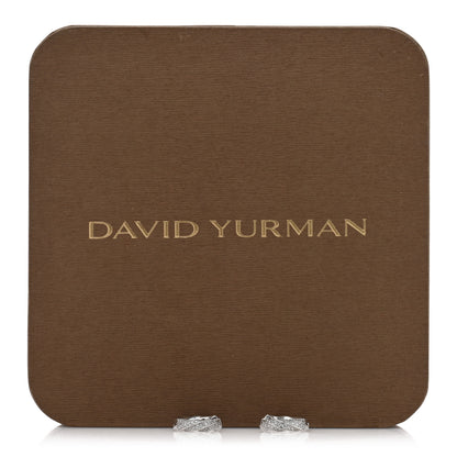 David Yurman Sterling Silver Diamond Cable Edge Huggie Hoop Earrings 5 of 5