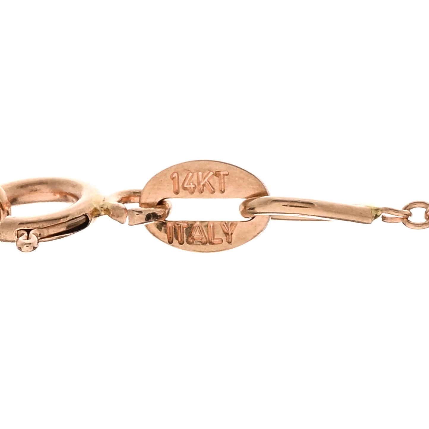 18K Rose Gold Wishbone Pendant Necklace