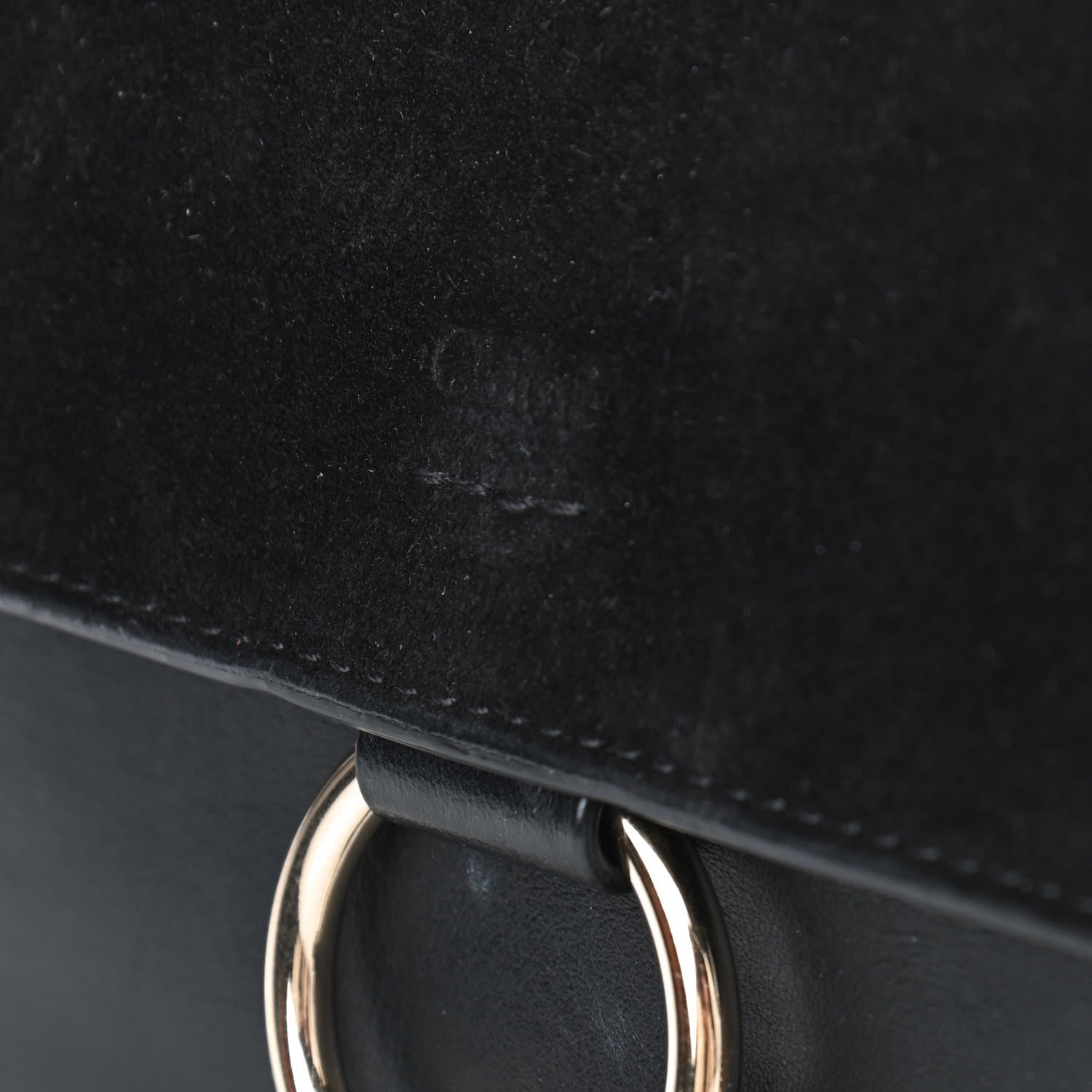 Chloe Suede Calfskin Faye Wallet Black 5 of 6