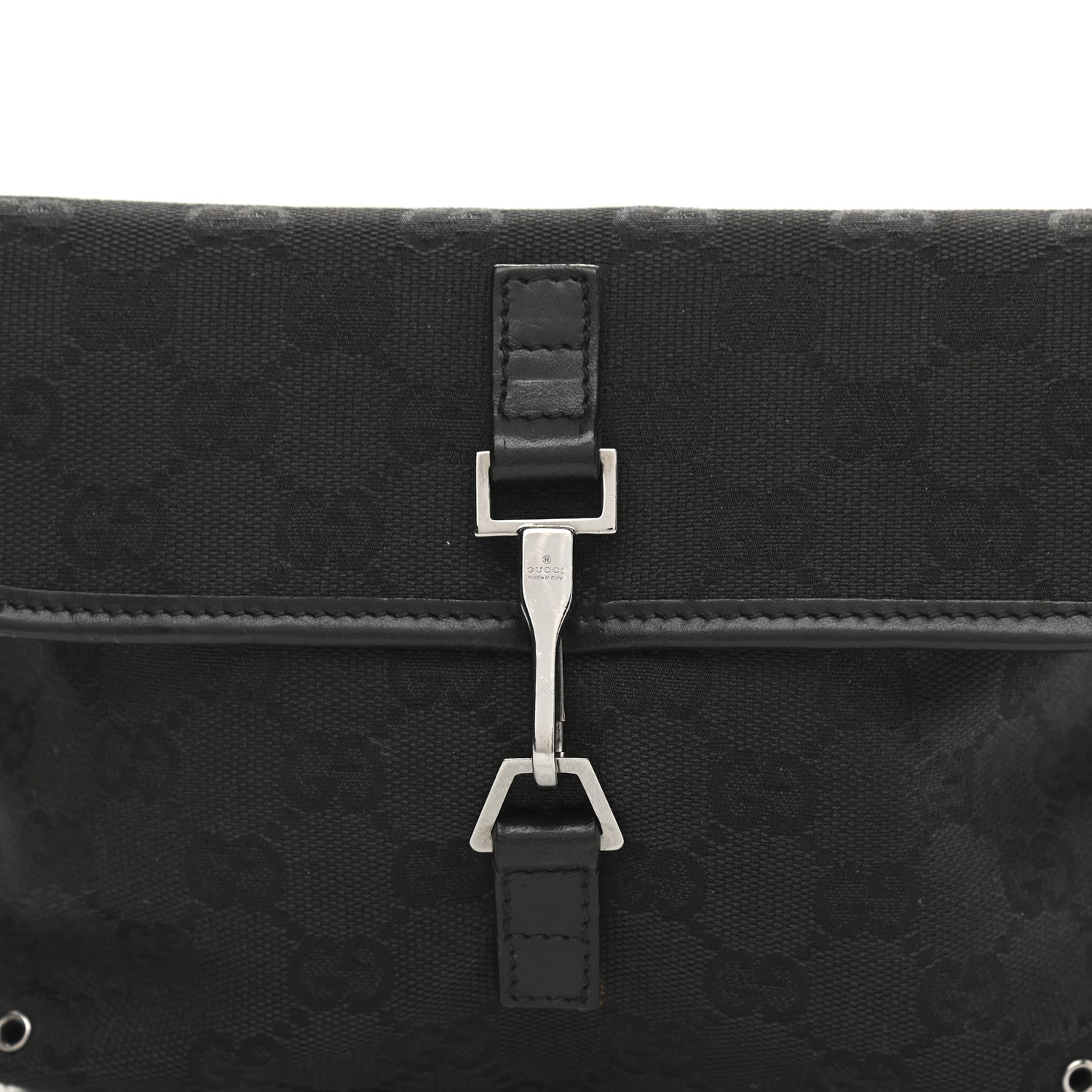 Gucci GG Monogram Web Flight Belt Bag Black 9 of 11