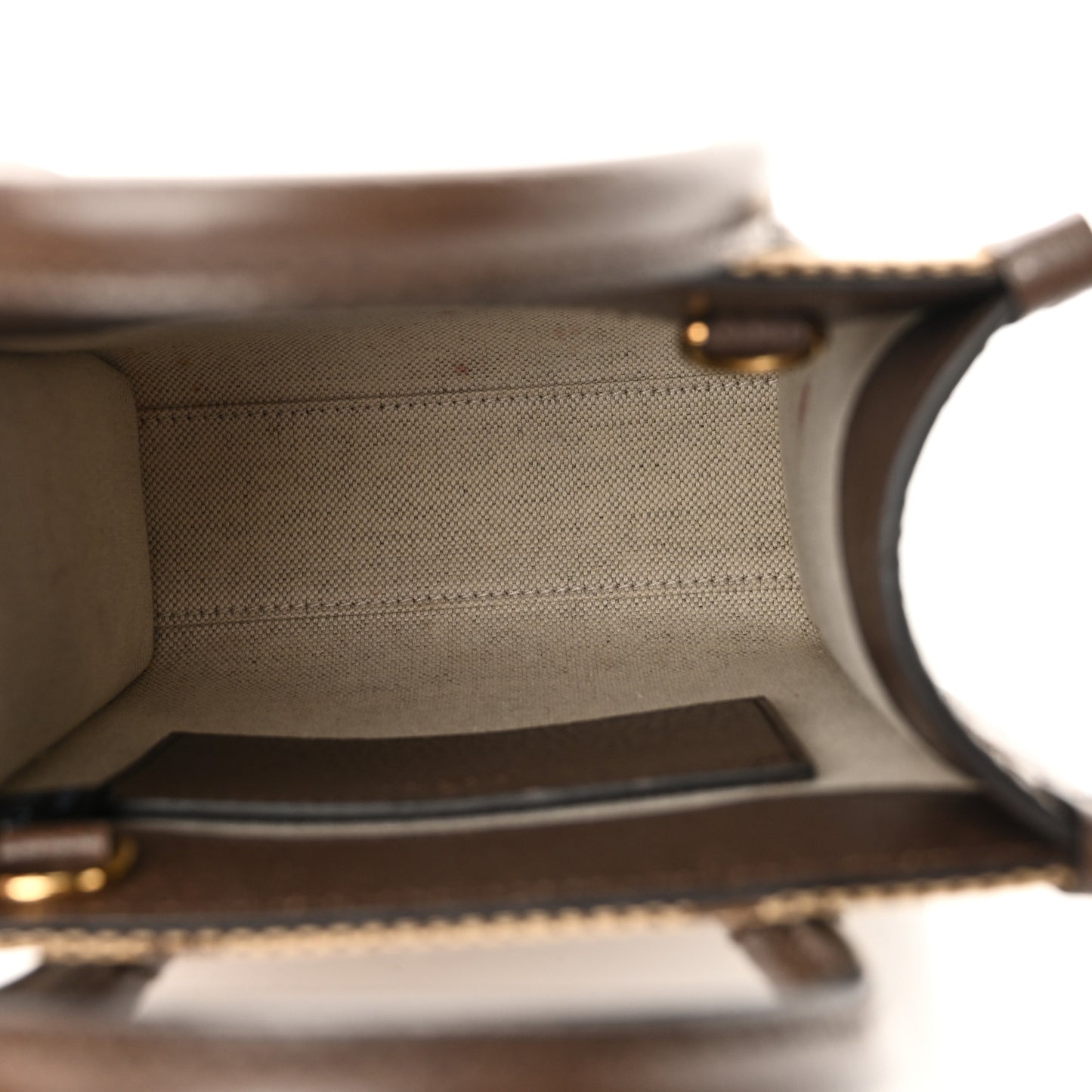 Monogram Jumbo GG Textured Dollar Calfskin Web Mini Vertical Tote Camel Ebony New Acero