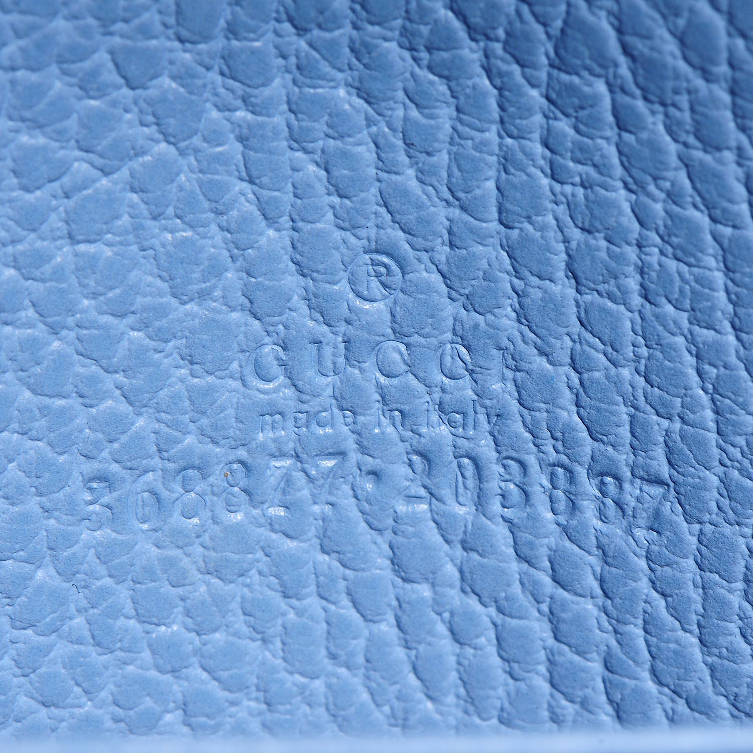 Gucci Dollar Calfskin Swing Zip Around Card Case Mineral Blue 6 of 7