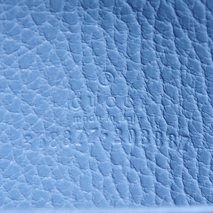 Gucci Dollar Calfskin Swing Zip Around Card Case Mineral Blue 6 of 7