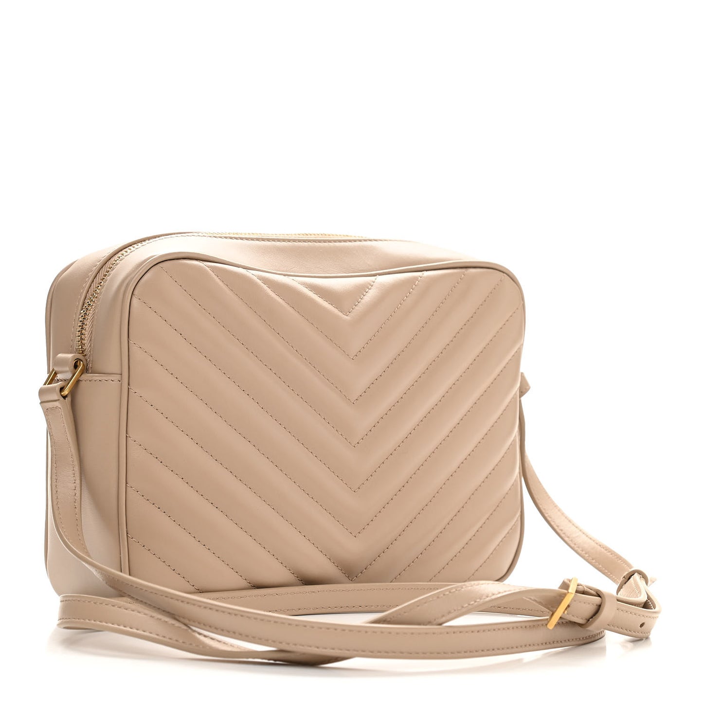 Calfskin Matelasse Monogram Lou Camera Bag Dark Beige
