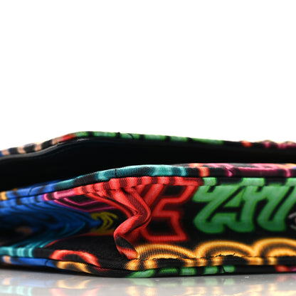 Chanel Fabric Printed Chanel 19 Wallet On Chain WOC Black Multicolor 10 of 14