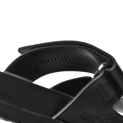 Hermes Calfskin Mens Chypre Sandals 42 Black 7 of 7