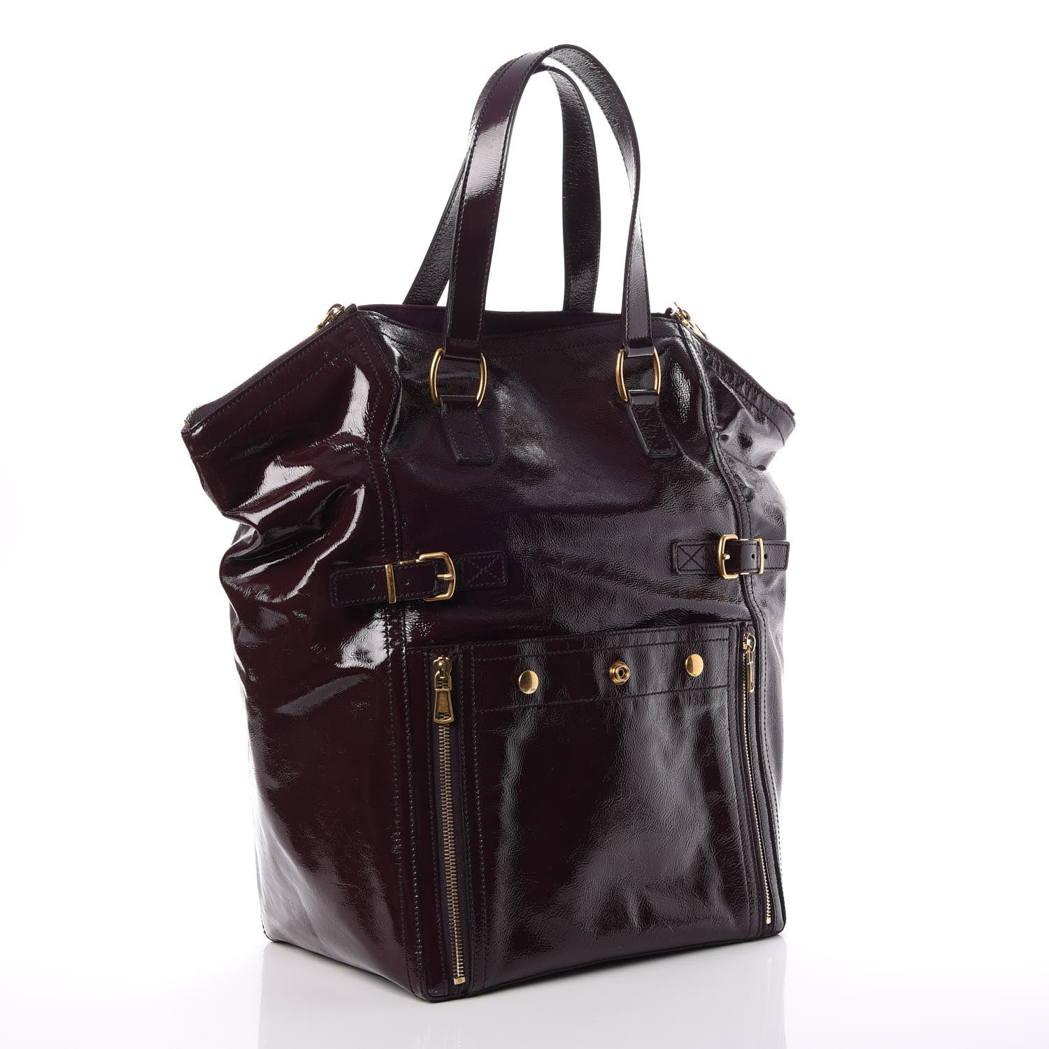 Saint Laurent Patent Calfskin Large Downtown Violet 3 of 10