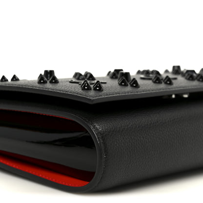 Christian Louboutin Calfskin Spikes Loubinthesky Paloma Clutch Black 10 of 11