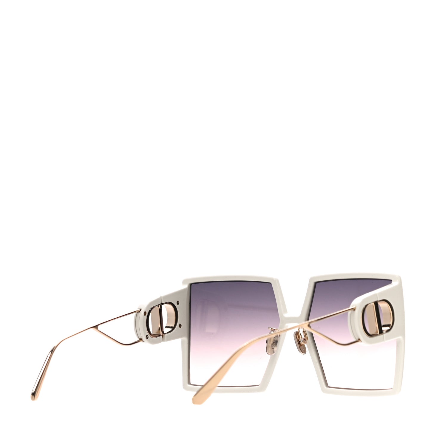 Square 30 Montaigne Sunglasses White