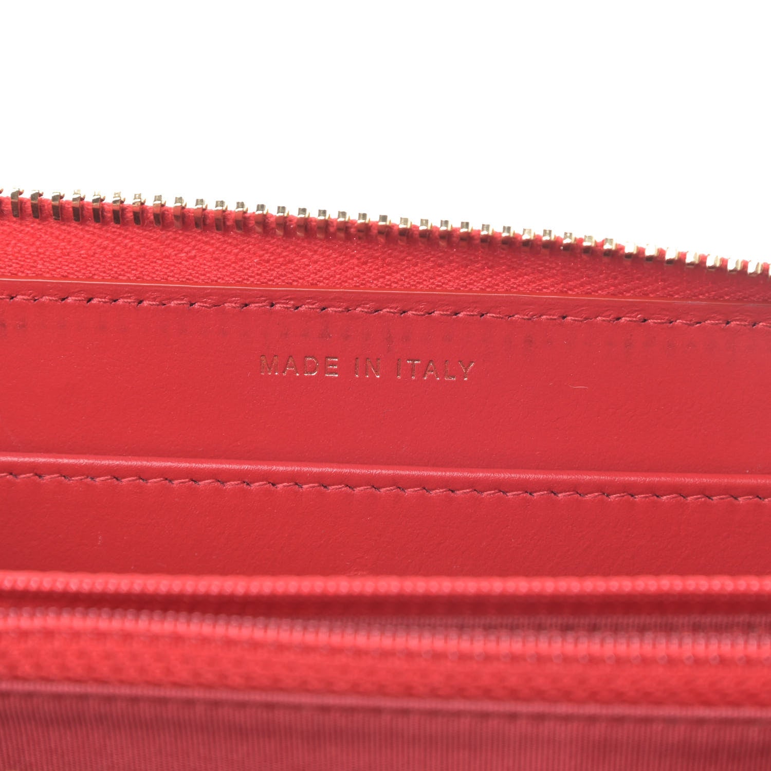 Chanel Caviar Quilted Filigree Zip Around Wallet Red 7 of 9