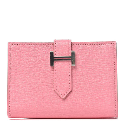 Hermes Chevre Mysore Bearn Card Holder Wallet Rose Confetti 1 of 6