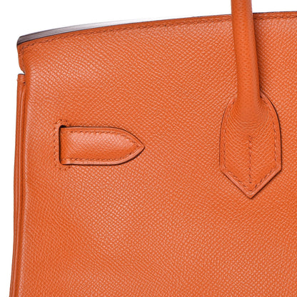 Hermes Epsom Birkin 35 Orange 11 of 36