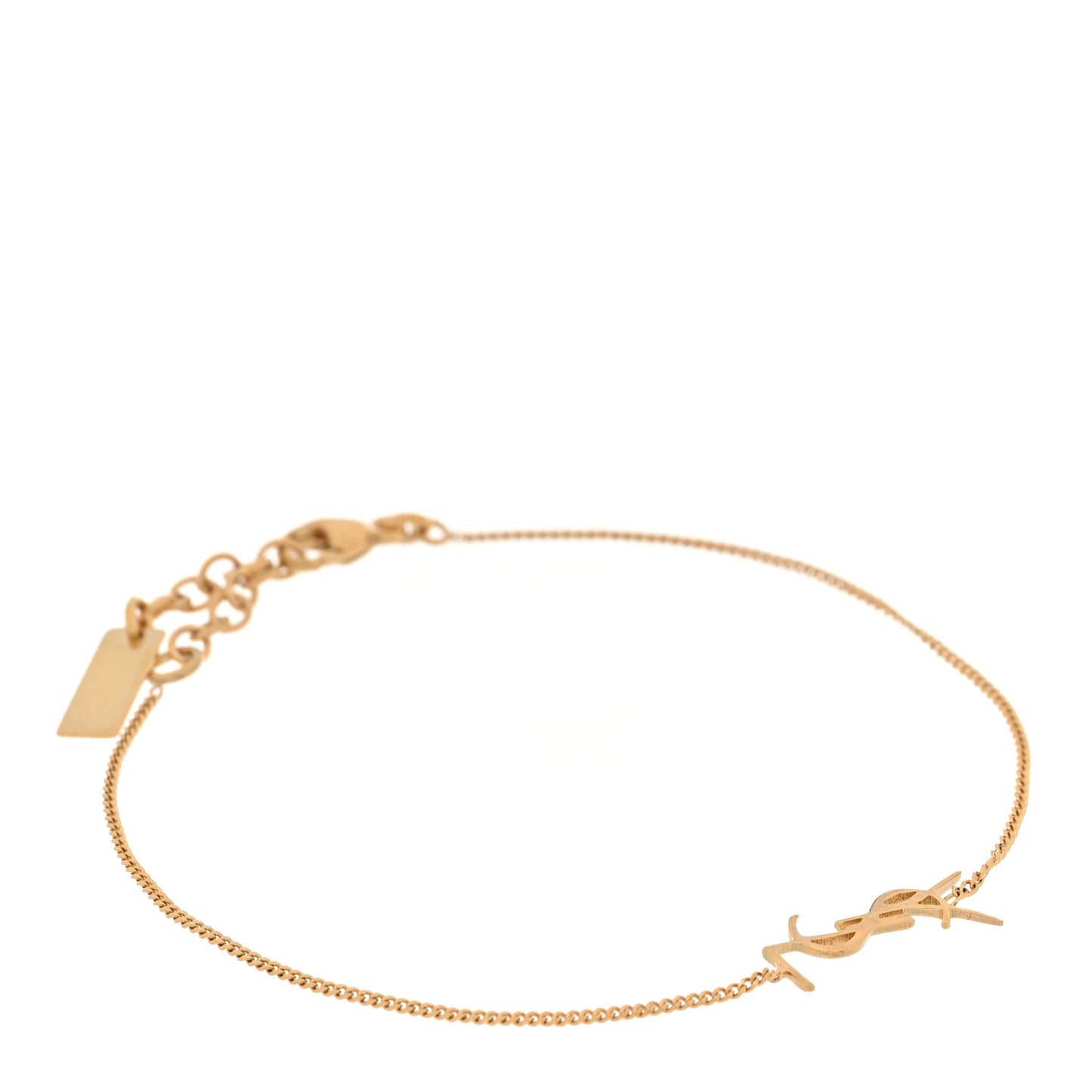 Brass Monogram Charm Bracelet Gold