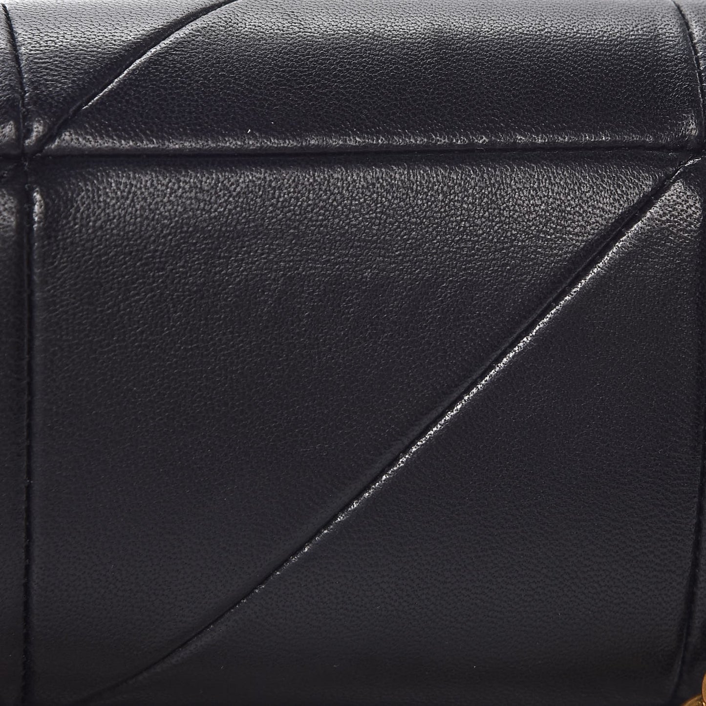 Lambskin Patchwork Monogram Small Jamie Black