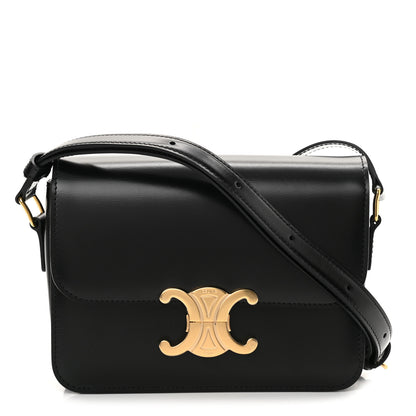 Celine Shiny Calfskin Teen Triomphe Black 1 of 10