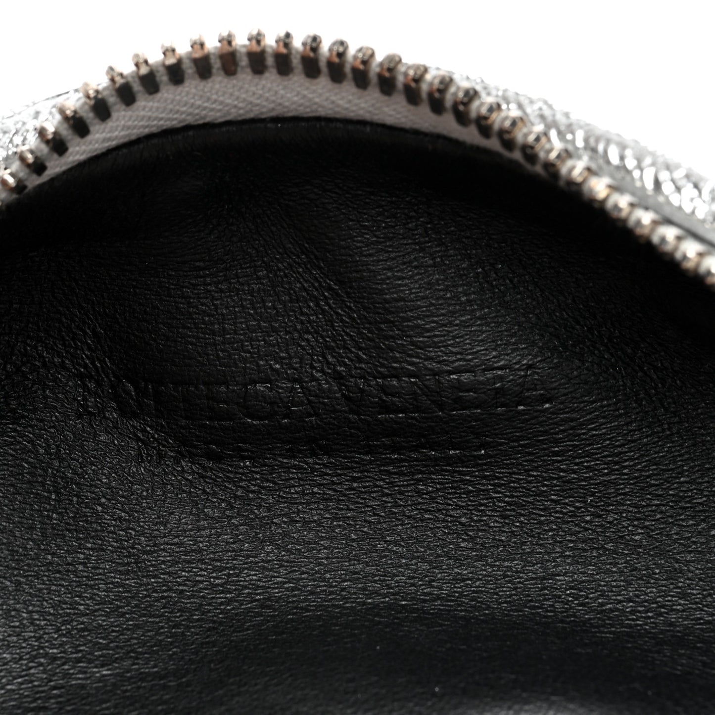 Metallic Nappa Intrecciato Mini Jodie Silver