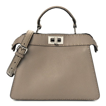Fendi Cuoio Romano Selleria Chamois Small Peekaboo I SEE U Satchel Corda Camelia Cipria 1 of 9