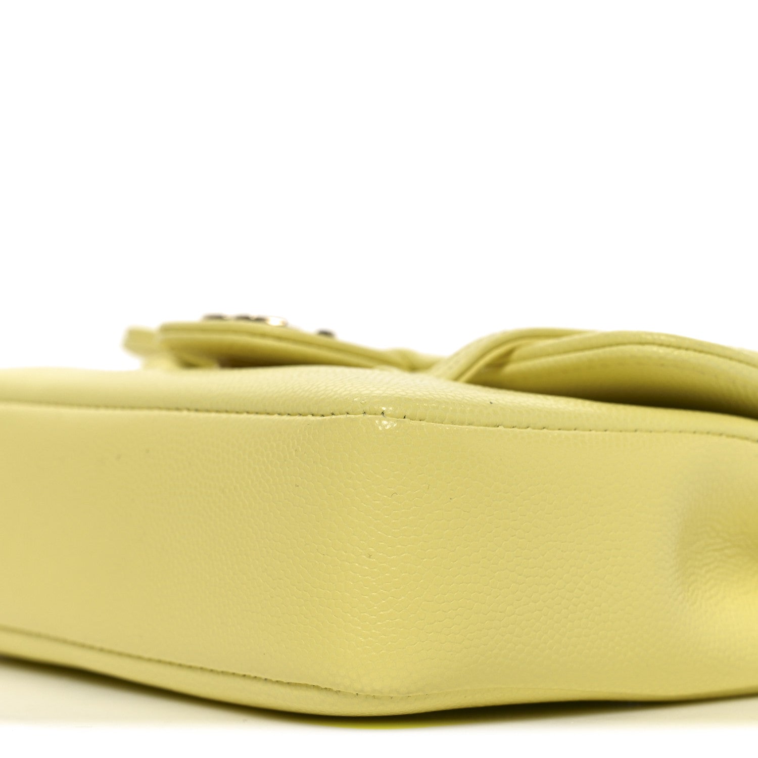 Chanel Shiny Caviar Mini Preppy Coco Shoulder Bag Light Yellow 10 of 11