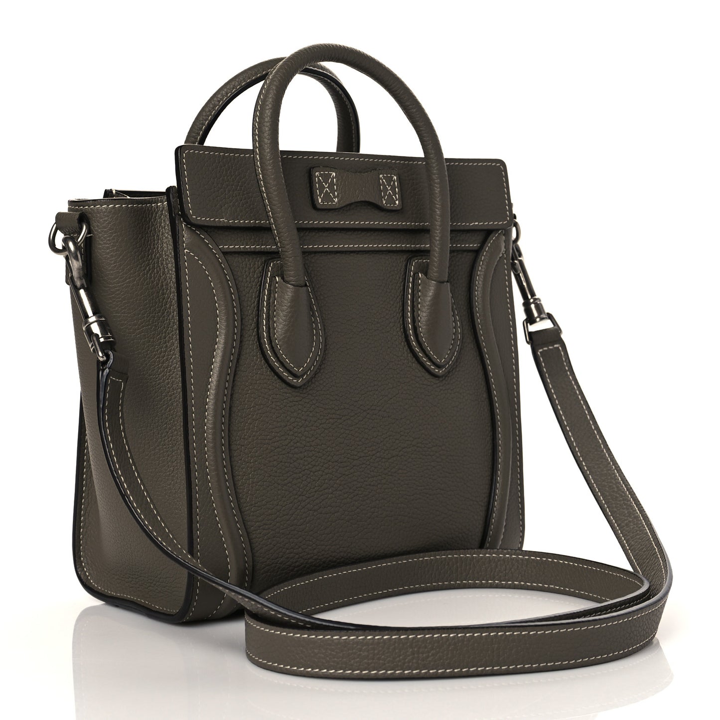 Drummed Calfskin Nano Luggage Souris
